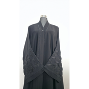 Black Embroidered Abaya with matching Hijab