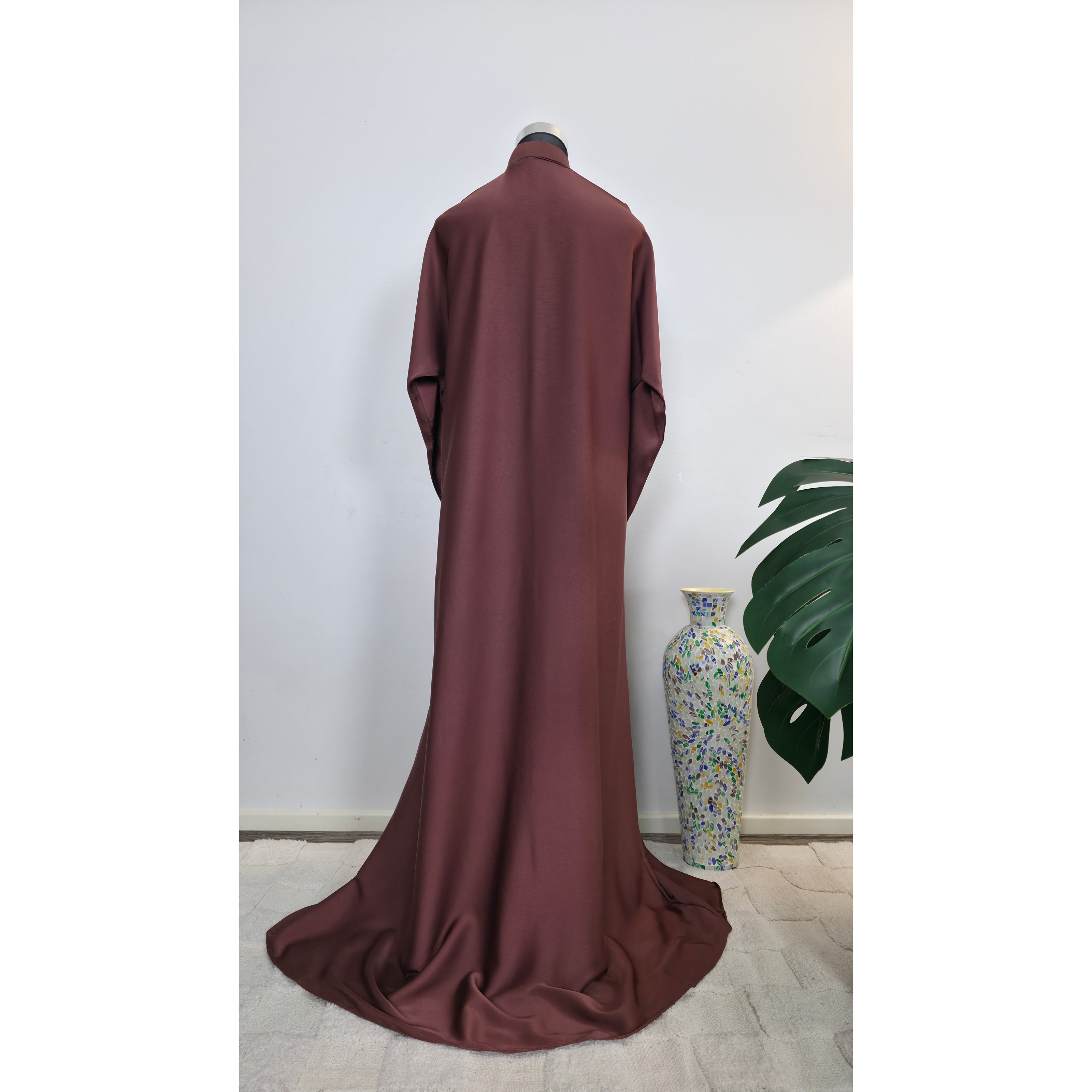 Rose Brown Diamantes Abaya| Premium Abaya