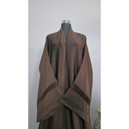 Chocolate Brown Pleated Abaya | Underbudget Abaya