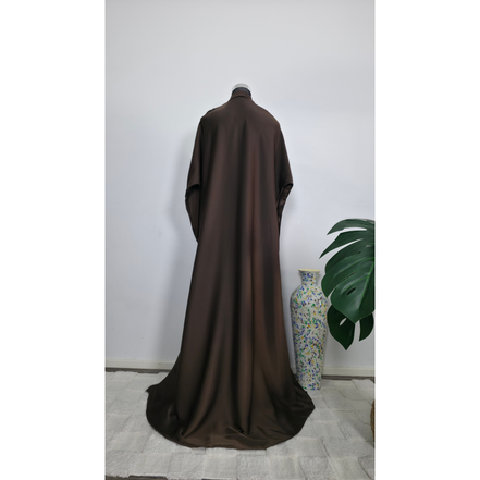 Chocolate Brown Pleated Abaya | Underbudget Abaya