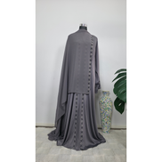 Grey Abaya with Diamantes Detailing|Premium Abaya
