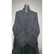Black Chiffon fully lined dress with lace detail