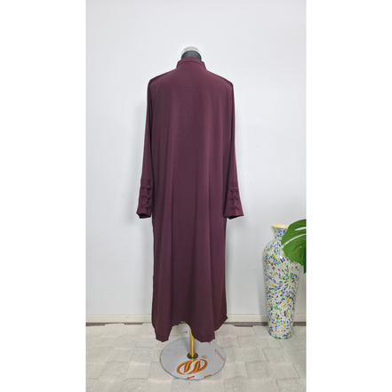 Burgundy Modest Shirt and Trousers Set