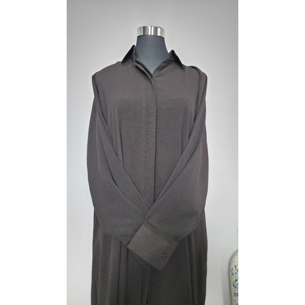 Chocolate Brown collared Modest Shirt