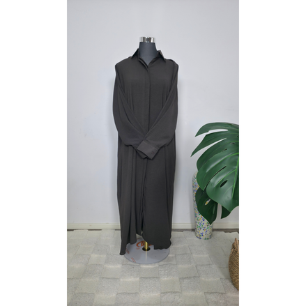 Chocolate Brown collared Modest Shirt