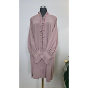 Blush Ruffle Modest 3 piece co ord set